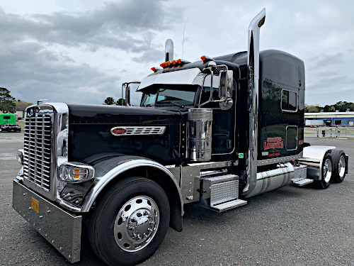 Black Stacked Logistics Truck
